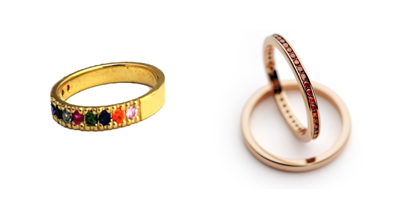 Barvni kamni, poročni prstan