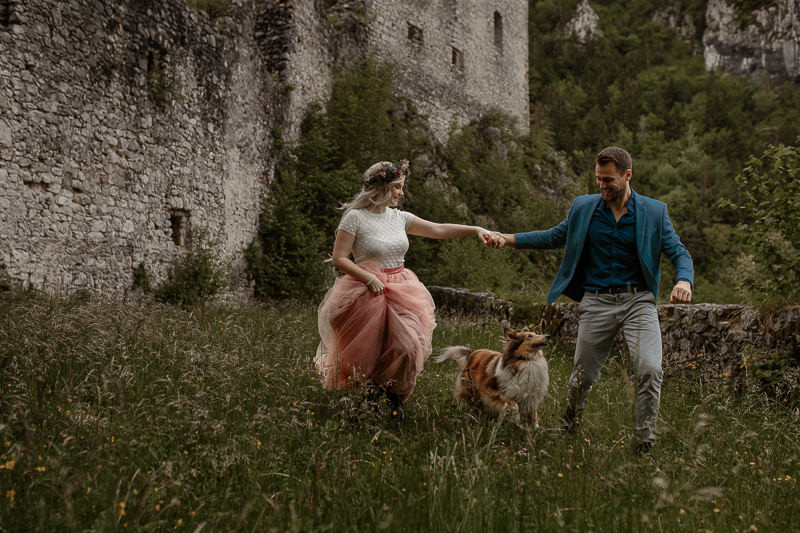 romantične fotografije na Gradu Kamen