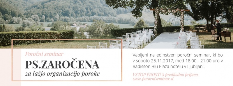 Poročni seminar P.S. Zaročena 2017