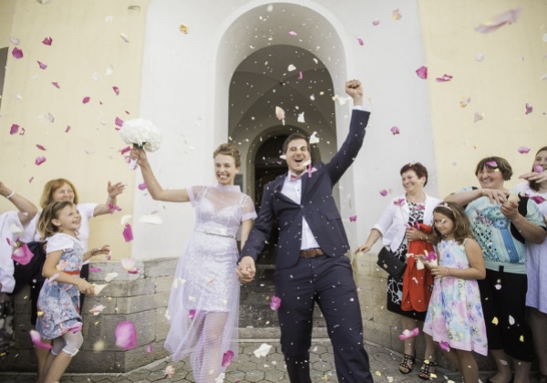 Poroka, poročni par, jezeršek, zaobljuba