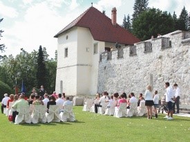 poročni prostor, grad strmol, poroka, zaobljuba