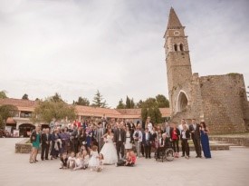 Skupinska fotografija, poročna fotografija.