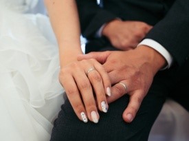 Poroka Neža in Dejan, poročna prstana