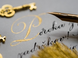Poročne tiskovine, Literas kaligrafija, poročna vabila, poroka, Zaobljuba.si