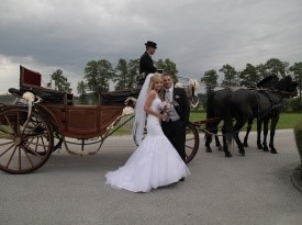 poroka, prevoz na poroko, kočija, prevoz s kočijo
