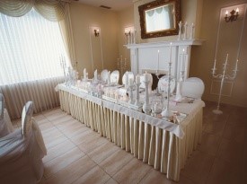 Dekoracija glavne mize, poročna dekoracija.