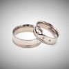 Poročni prstan, poročna prstana iz belega zlata.